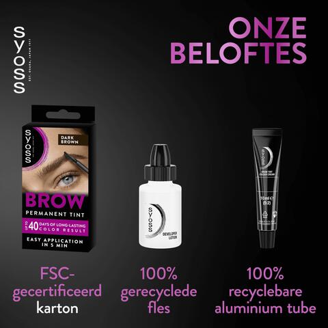 Syoss Browtint Wenkbrauw-wimper verf Donkerbruin
