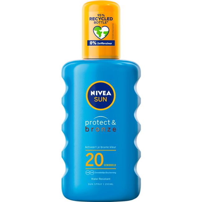 NIVEA SUN Zonnebrand Protect & Bronze Zonnespray SPF 20 200 ML