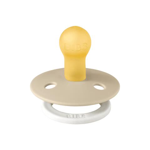 BIBS Glow in the dark Fopspeen Two Pack Natuurlijk Rubber Sage/Vanilla Maat 1