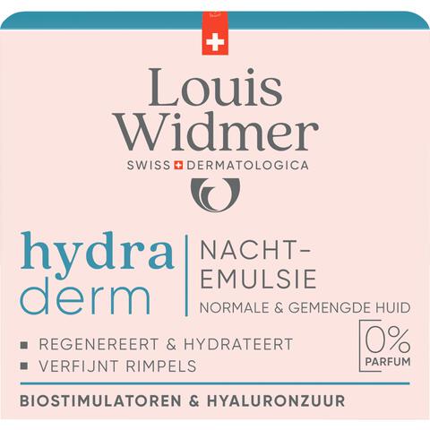 Louis Widmer Hydraderm Nachtemulsie Zonder Parfum 50 ML