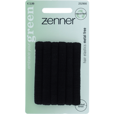 Zenner Haarelastiek Recycled Polyester/Organic Cotton Zwart 6 stuks