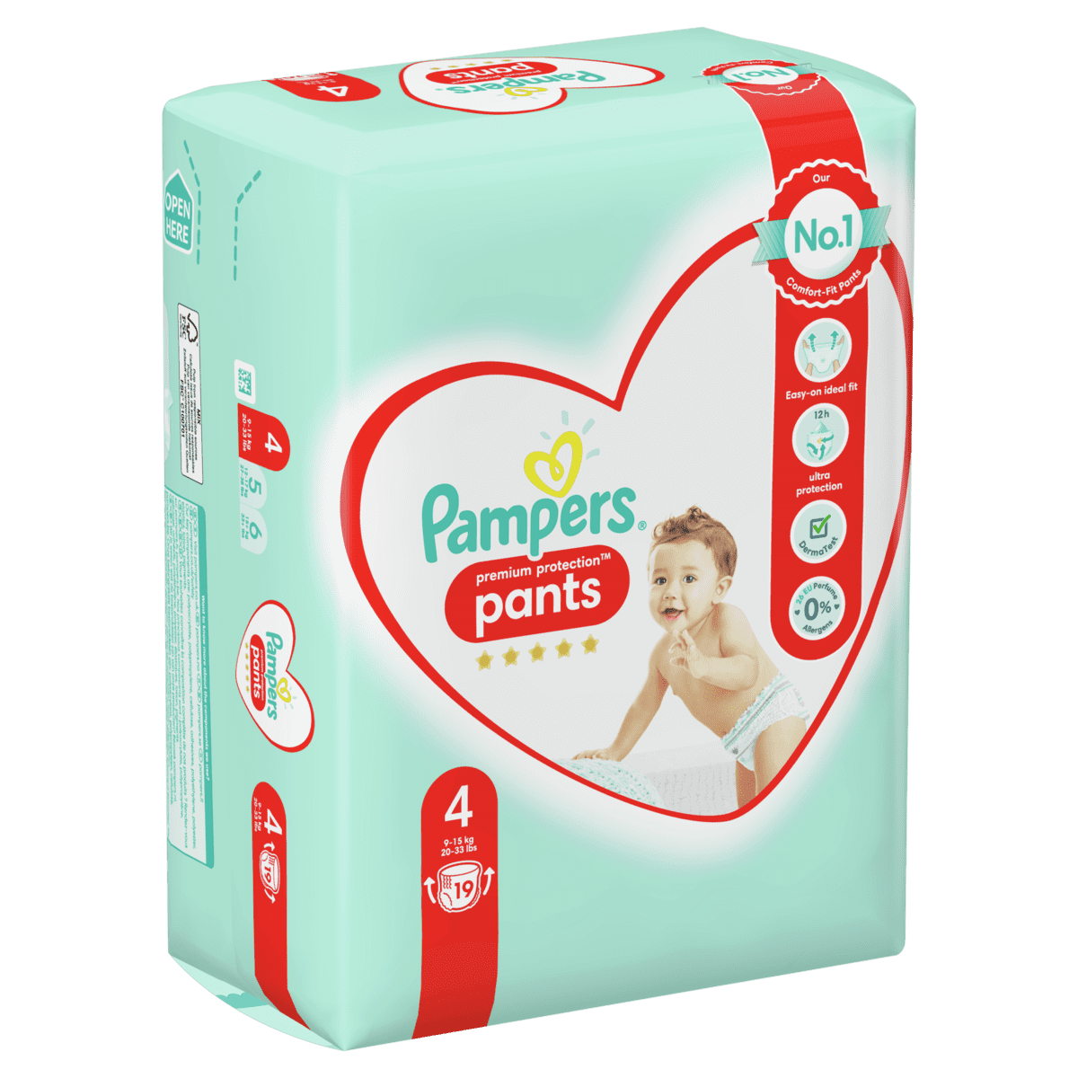 Pampers Premium Protection Pants Maat 4 (9-15 kg) 19 Luierbroekjes 19 ...
