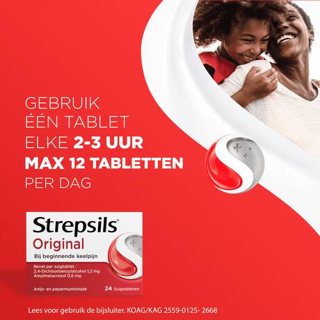 Strepsils zuigtabletten normaal 24 stuks