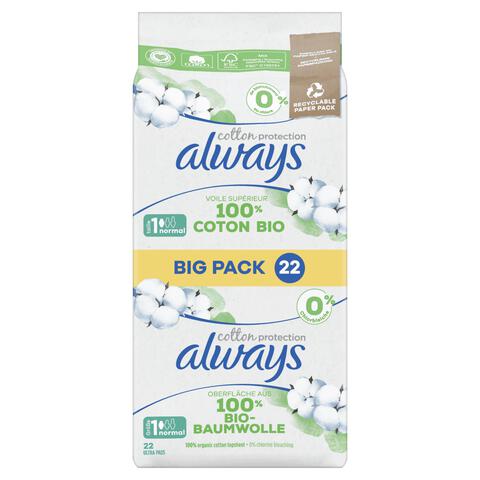 Always Maandverband Bio Cotton Normal Big Pack