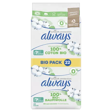 Always Maandverband Cotton Protection Normal Big Pack 22 stuks