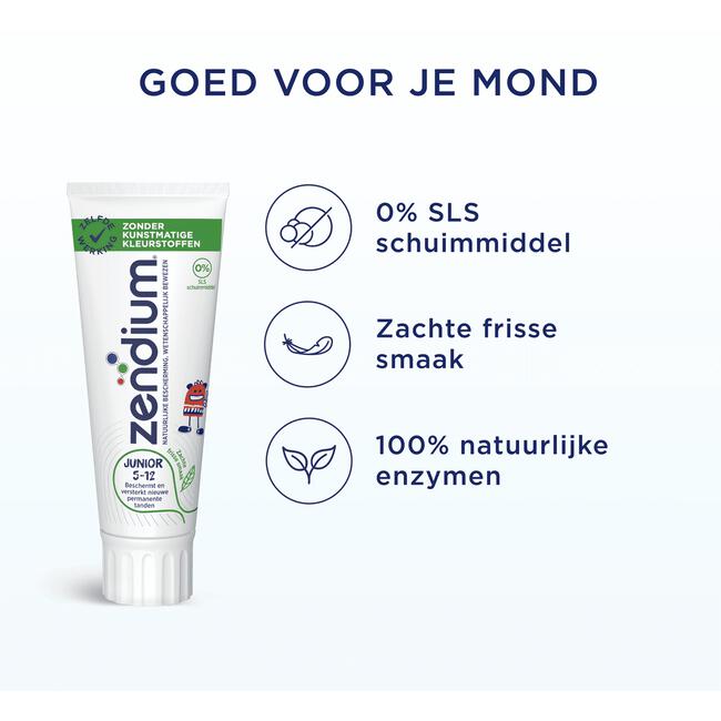 Zendium Junior Junior 5-12 jaar Tandpasta 75 ML