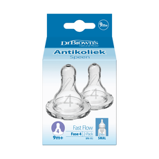 Dr. Brown’s Flesspeen 9+ Maanden Fase 4 Smalle Halsfles 2 stuks
