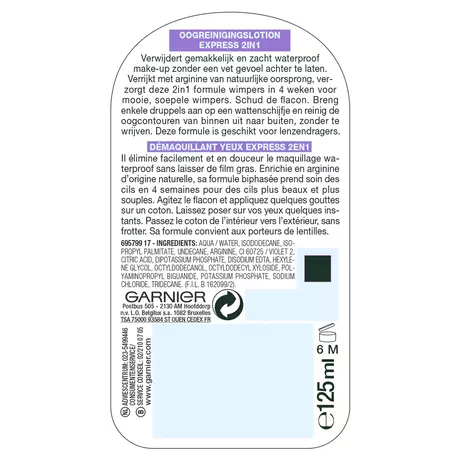 Garnier Skin Naturals 2-in-1 Oogreinigingslotion 125 ML