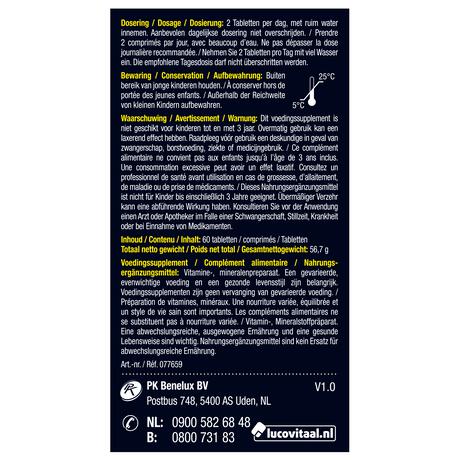 Lucovitaal Multi+ IJzer Energie Hoog Gedoseerd Tabletten 60 stuks