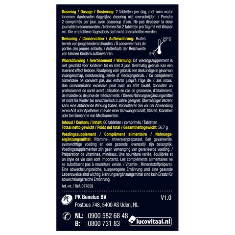 Lucovitaal Multi+ IJzer Energie Hoog Gedoseerd Tabletten 60 stuks
