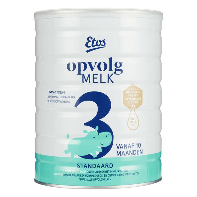 Etos Opvolgmelk Standaard 3 met melkvet voor baby's vanaf 10 maanden - 800 gram