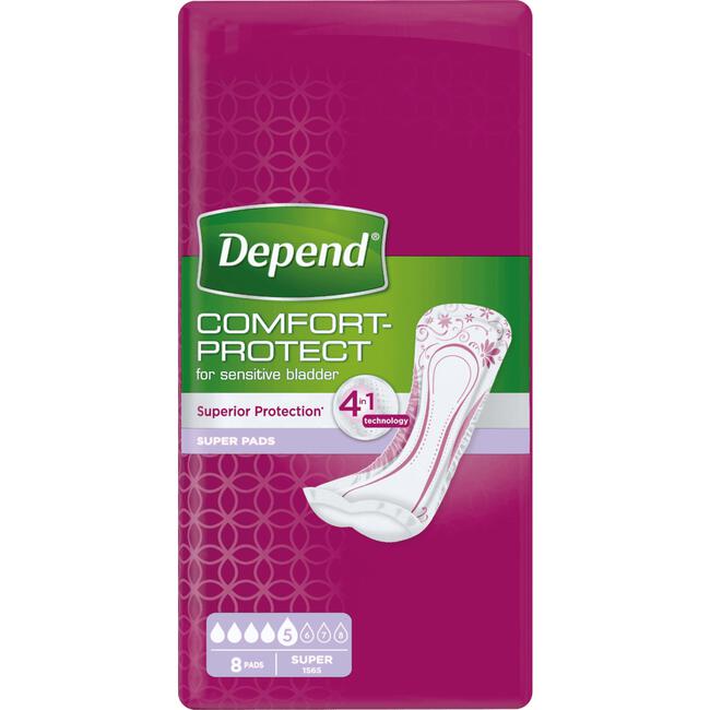 Depend Pads Super 8 Stuks
