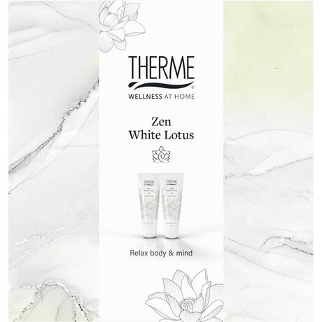 Therme Zen White Lotus Shower Satin & Hand Balm set