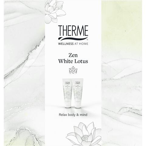 Therme Zen White Lotus Shower Satin & Hand Balm set