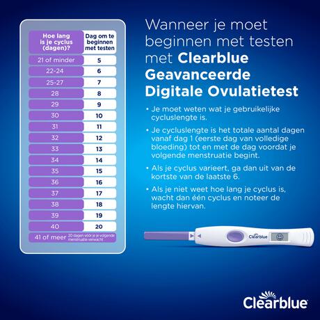 Clearblue Geavanceerde Digitale Ovulatietestset 10 Stuks