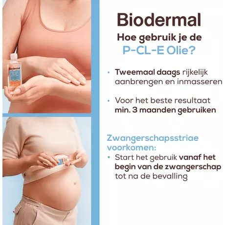 Biodermal P-CL-E Olie Huidverzorging bij Striae, Littekens en Droge Huid 75ML