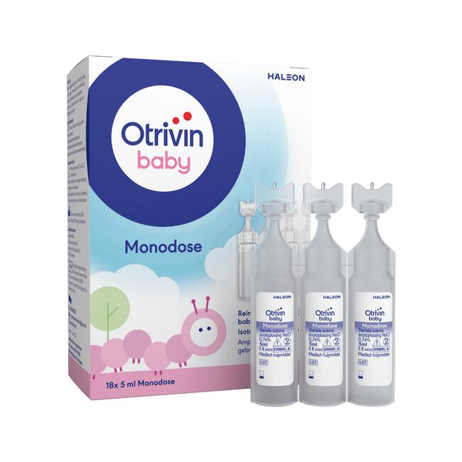 Otrivin Baby Zoutoplossing Monodose bij een Verstopte Neus 18 x 5 ML
