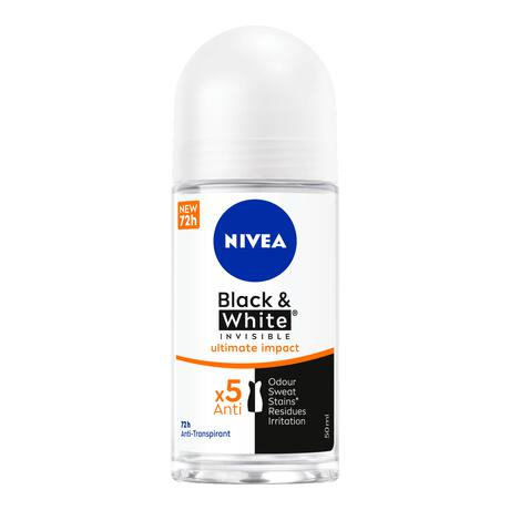 NIVEA Black & White Ultimate Impact Deodorant Roller 50 ML