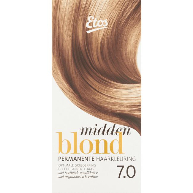 Etos Permanente Haarkleuring 7.0 Midden Blond 120 ML