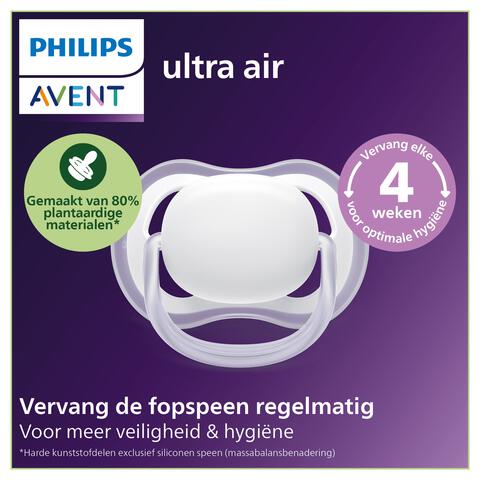 Philips Avent Fopspeen Ultra Air Day 6-18M Double Pack - SCF087/11