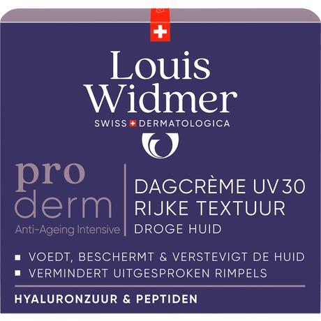 Louis Widmer Proderm Dagcrème Rijke Textuur SPF30 Licht Geparfumeerd 50 ML