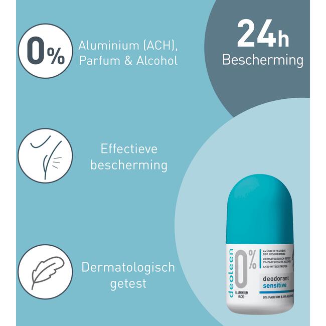 Deoleen Sensitive 0% Aluminium Deodorant Roller 50 ML
