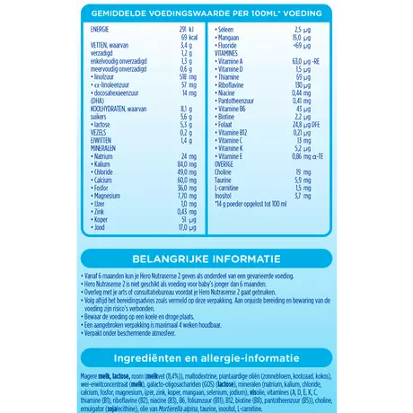 Hero Nutrasense Classic 2 Opvolgmelk 6-12 Maanden 700 gram