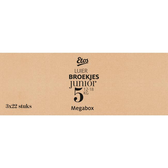 Etos Woezel & Pip Luierbroekjes Junior Megabox Maat 5 12-18 kg 66 stuks
