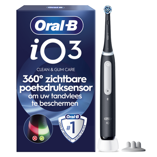 Oral-B iO3 Clean & Whiten Zwarte Elektrische Tandenborstel