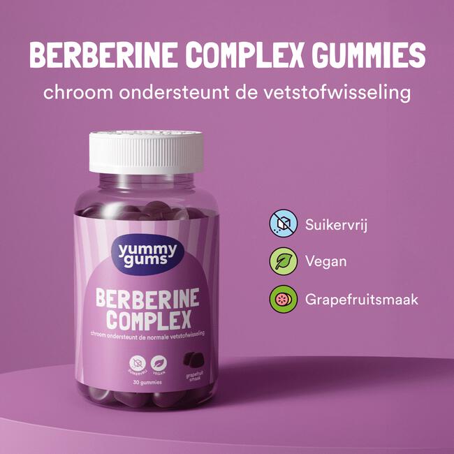 Yummygums Berberine Suikervrije Gummies 30 stuks