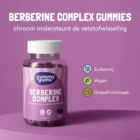 Yummygums Berberine Suikervrije Gummies 30 stuks&nbsp;