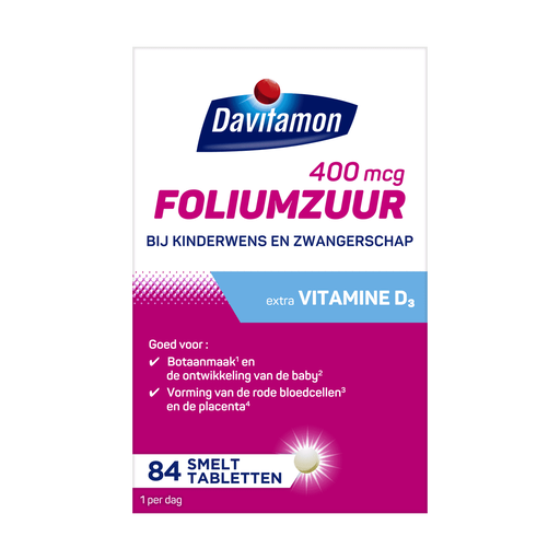 Davitamon Foliumzuur met Vitamine D3 Zwanger 30 stuks