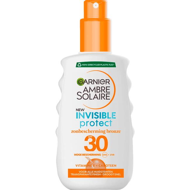 Garnier Ambre Solaire Invisible Protect Refresh Transparante Bronze Zonnebrandspray SPF 30 200 ML