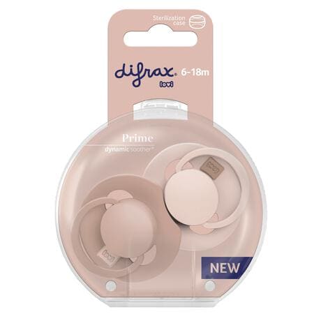 Difrax LOVI Prime Fopspeen 6-18 Maanden Nude/Blush BPA-vrij