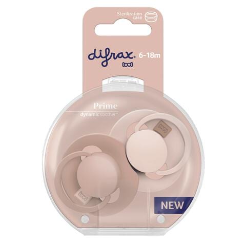 Difrax LOVI Prime Fopspeen 6-18 Maanden Nude/Blush BPA-vrij
