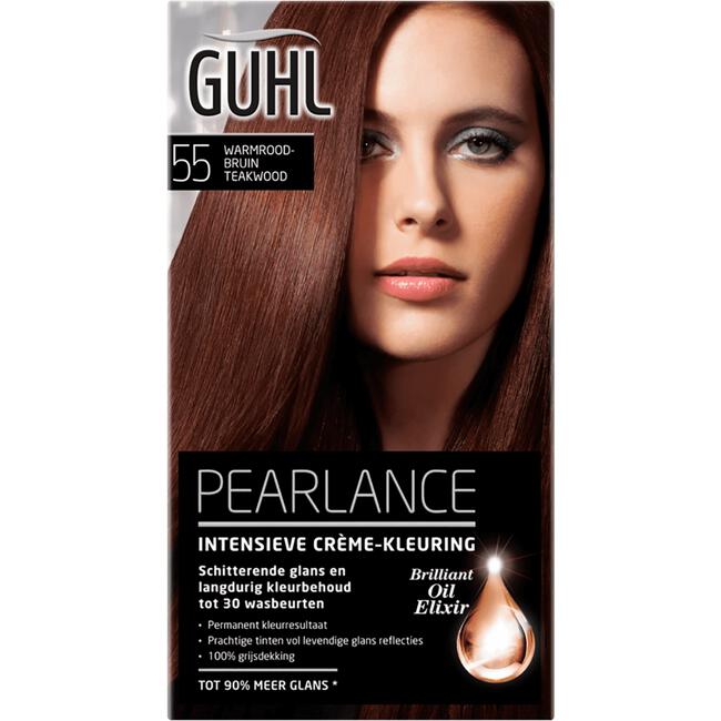 Guhl Pearlance Intensieve Crème-Haarkleuring 55 Warmroodbruin 2x50 ML