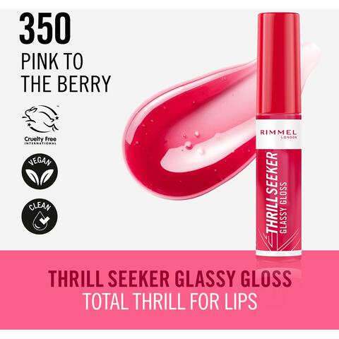 Rimmel London Thrill Seeker Glassy Gloss Lipgloss 350 Pink To The Berry 10 ML