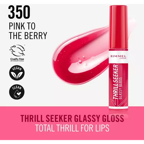 Rimmel London Thrill Seeker Glassy Gloss Lipgloss 350 Pink To The Berry 10 ML