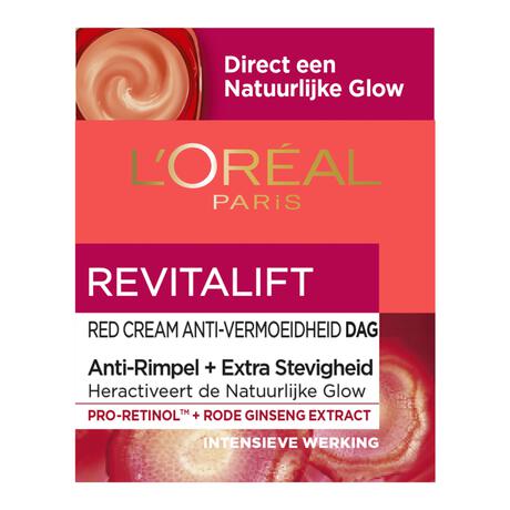 L'Oréal Paris Revitalift Red Cream Anti-Rimpel Dagcrème Met Ginseng 50 ML