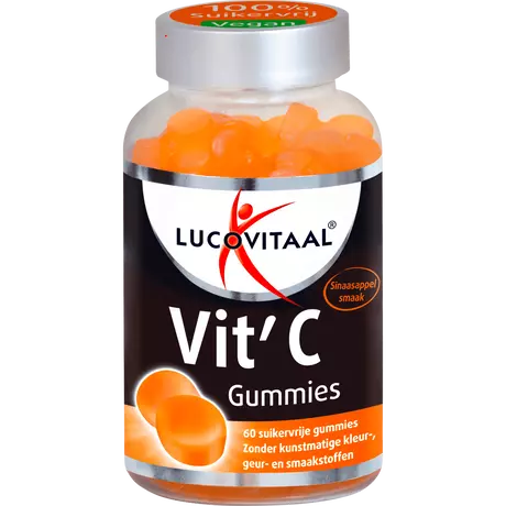 Lucovitaal Vitamine C Suikervrije Gummies Sinaasappel 60 stuks