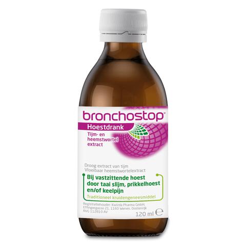Bronchostop Hoestdrank bij Vastzittende Hoest en Keelpijn 120 ML