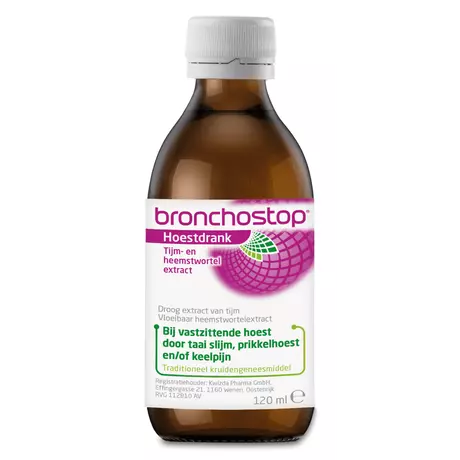 Bronchostop Hoestdrank bij Vastzittende Hoest en Keelpijn 120 ML