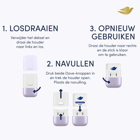 Dove Violet Antiperspirant Deodorant Refillable Starter Kit