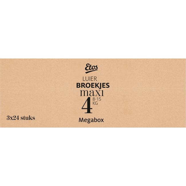 Etos Woezel & Pip Luierbroekjes Maxi Megabox Maat 4 8-15 kg 72 stuks