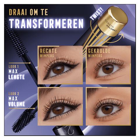 Max Factor Masterpiece 2In1 Lash Wow Mascara 03 Midnight Black