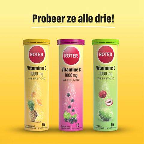 Roter Vitamine  C1000 mg Sinaasappel-Ananas bruistabletten 15 stuks