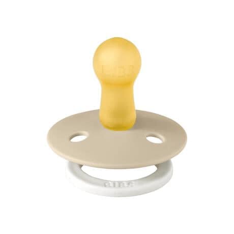 BIBS Glow in the dark Fopspeen Two Pack Natuurlijk Rubber Blush/Vanilla Maat 2