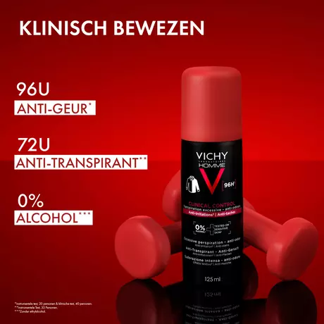 Vichy Homme Deodorant 96H Clinical Control Spray 125 ML
