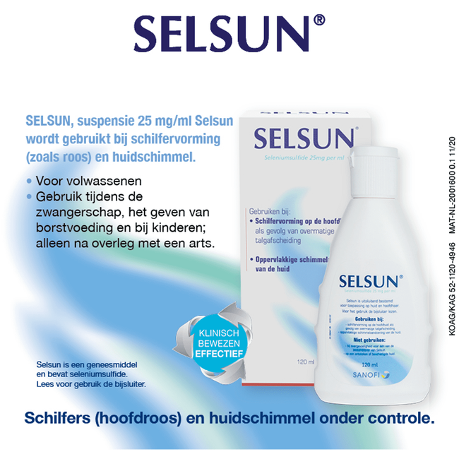 Selsun Suspensie Anti Roos 120ml 120 Ml Etos