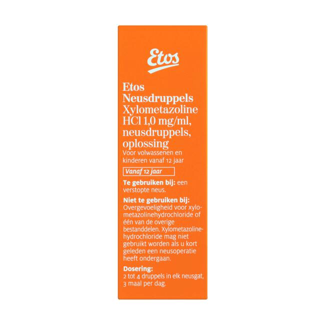 Etos Neusdruppels Xylometazoline HCl 1 MG/ML